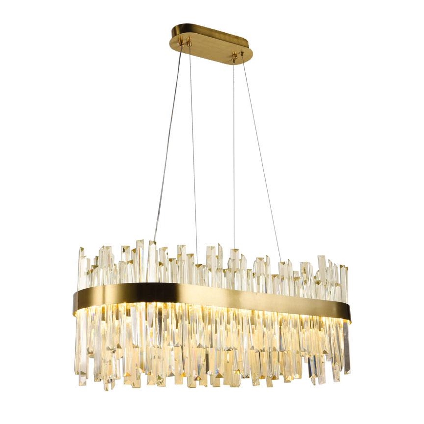 LED prigušiva kristalni luster na sajli LED/90W/230V 3000-6500K + daljinski upravljač