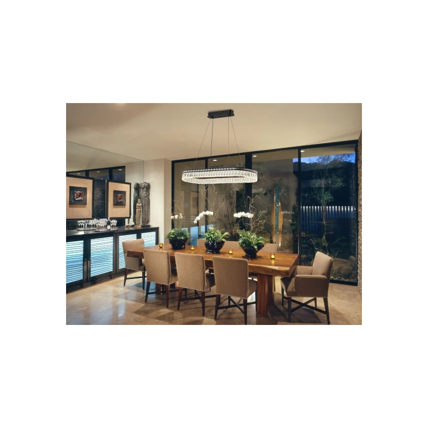 LED prigušiva kristalni luster na sajli THALIA LED/50W/230V 3000-6000K + daljinski upravljač