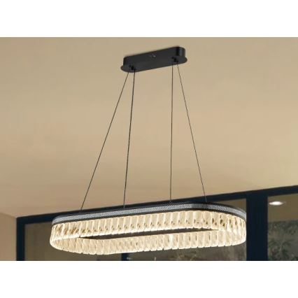 LED prigušiva kristalni luster na sajli THALIA LED/50W/230V 3000-6000K + daljinski upravljač