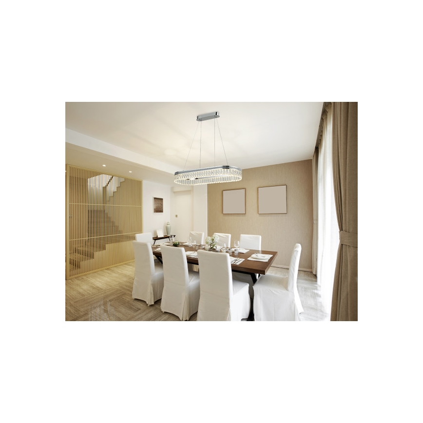 LED prigušiva kristalni luster na sajli THALIA LED/50W/230V 3000-6000K + daljinski upravljač