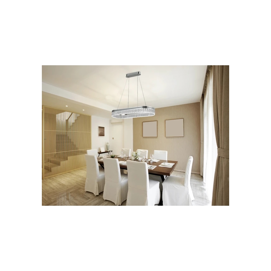 LED prigušiva kristalni luster na sajli THALIA LED/50W/230V 3000-6000K + daljinski upravljač