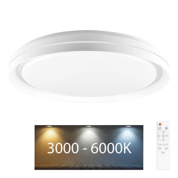 LED prigušiva kupatilska plafonska svetiljka ELIZA LED/48W/230V pr. 38,5 cm 3000-6000K IP44 + daljinski upravljač