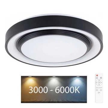 LED prigušiva kupatilska stropna svetiljka ZYGMUNT LED/72W/230V Ø 48,5 cm 3000-6000K IP44 + daljinski upravljač