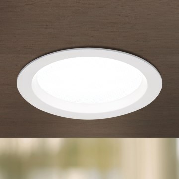 LED prigušiva kupatilska ugradna plafonska lampa OFFICE LED/15W/230V 3000/4000/6000K Ø 14 cm UGR<19 IP44 bela