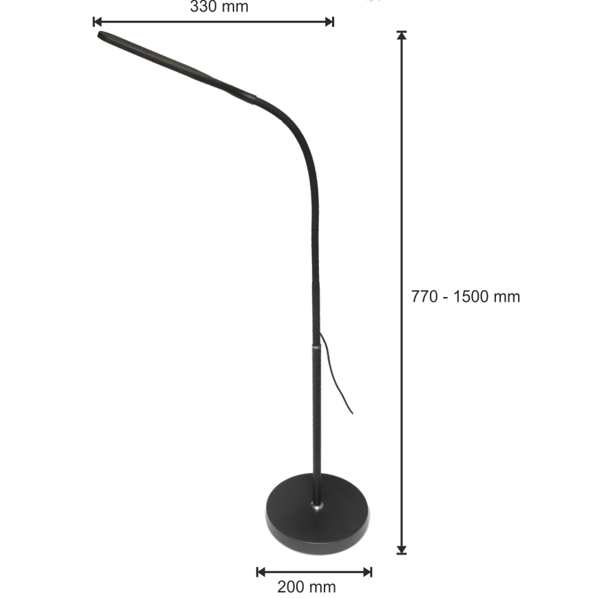 LED prigušiva lampa 3u1 LED/10W/230V 3000/4000/6000K CRI 90 crna