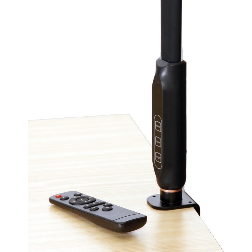 LED prigušiva dodirna lampa 3u1 LED/12W/230V crna CRI 90 + daljinski upravljač