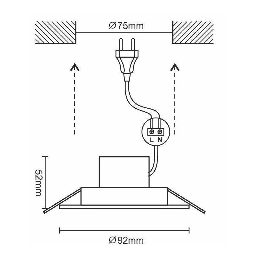 LED prigušiva lampa za kupatilo LED/7W/230V 3000K-6500K Wi-Fi Tuya IP44