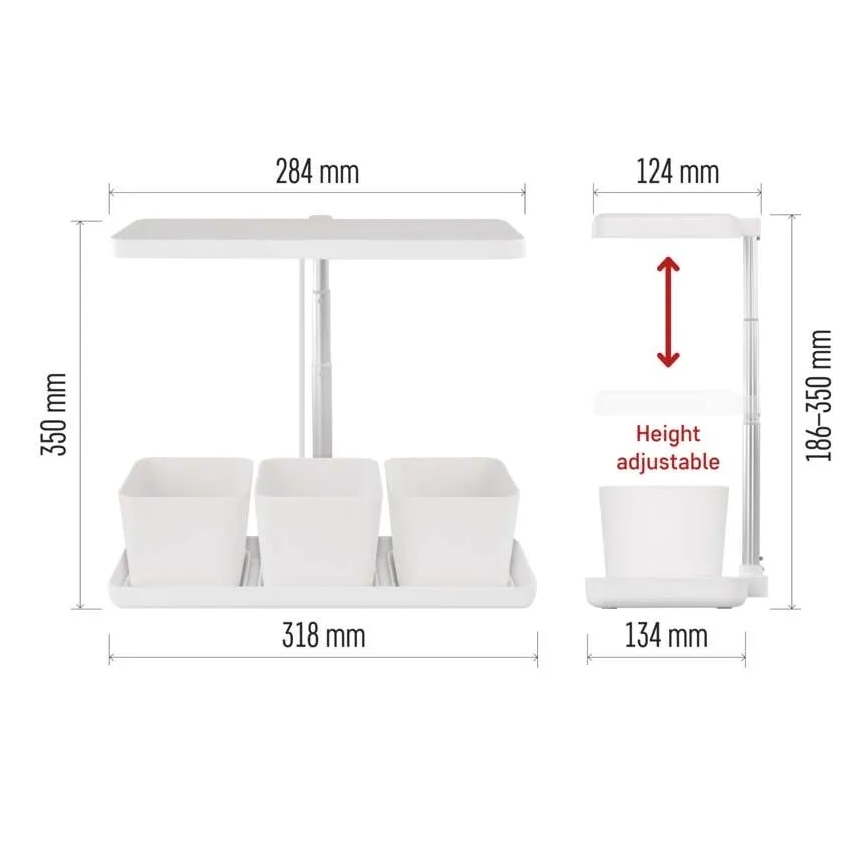 LED prigušiva lampa za unutrašnji uzgoj biljaka GROW LED/7W/5V