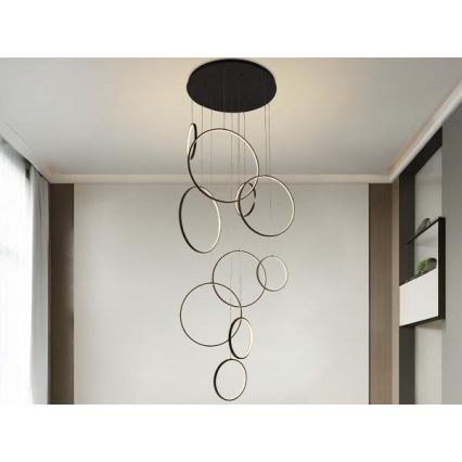 LED prigušiva luster na sajli LED/290W/230V 3000-6500K, prečnik 60 cm + daljinski upravljač