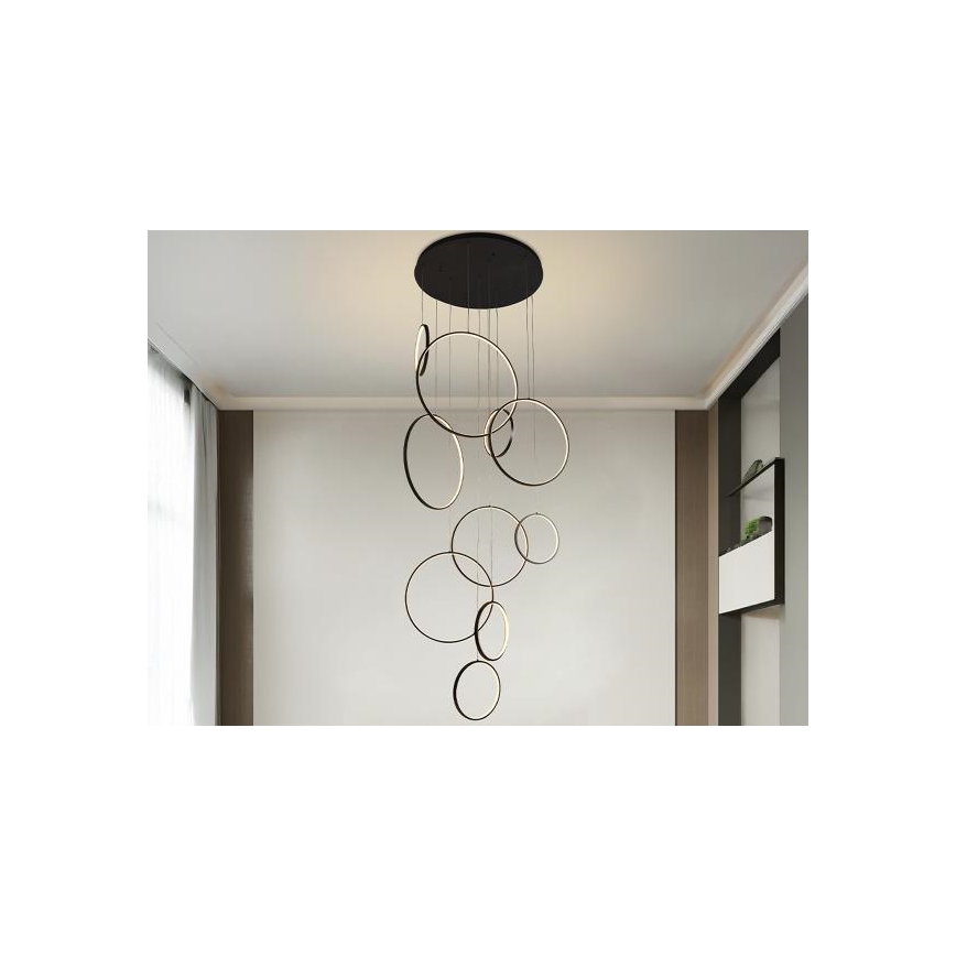 LED prigušiva luster na sajli LED/290W/230V 3000-6500K, prečnik 60 cm + daljinski upravljač