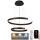 LED prigušiva luster na sajli, 120W/230V, 3000-6500K, prečnik 60 cm + daljinski upravljač