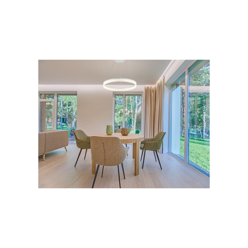 LED prigušiva luster na sajli ALIANZ LED/45W/230V 3000-6000K pr. 60 cm + daljinski upravljač