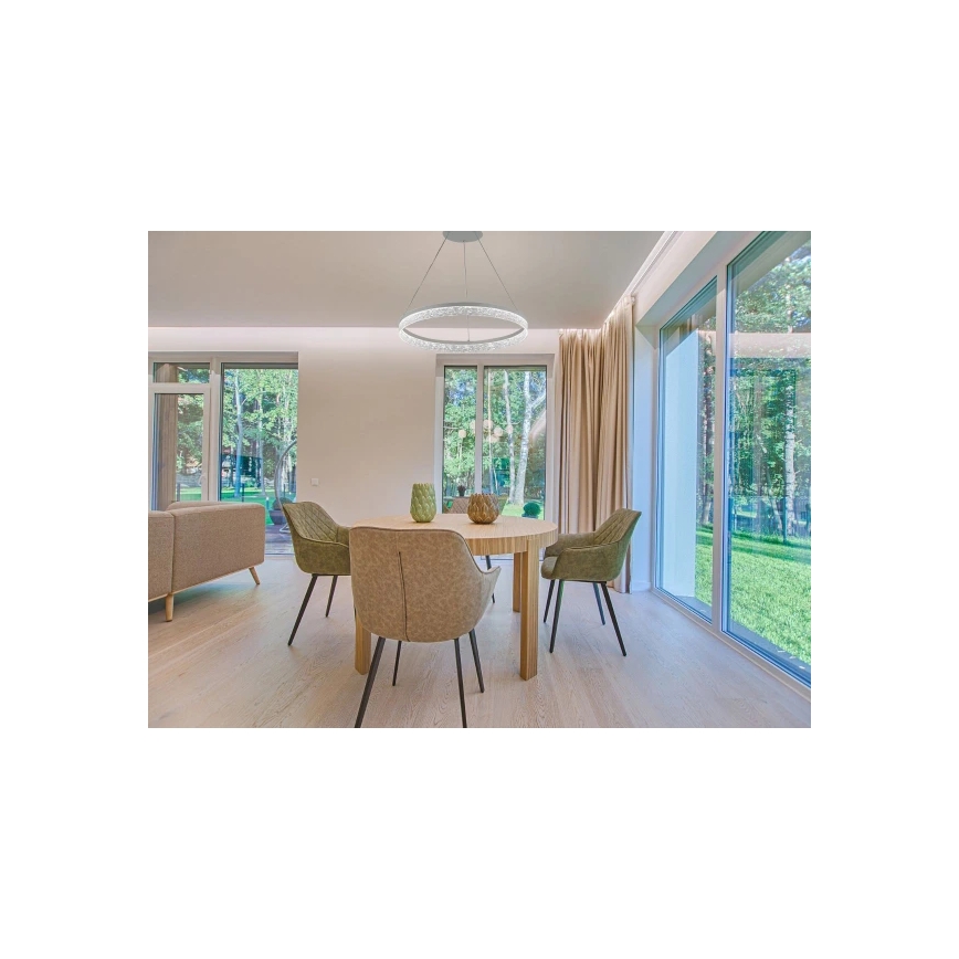 LED prigušiva luster na sajli ALIANZ LED/45W/230V 3000-6000K pr. 60 cm + daljinski upravljač