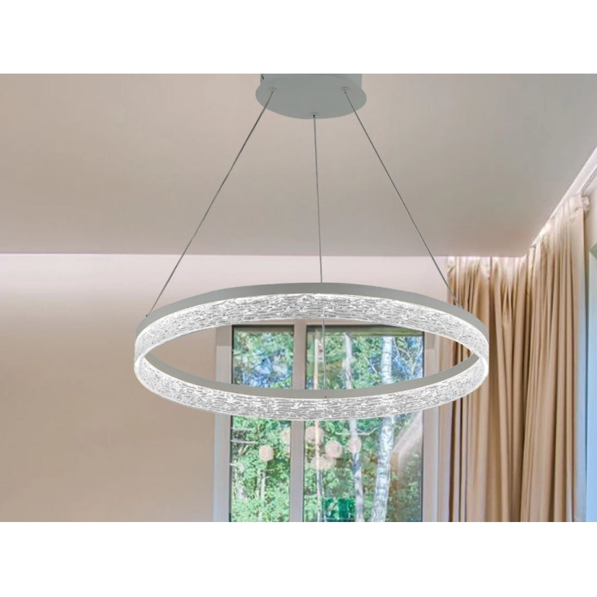 LED prigušiva luster na sajli ALIANZ LED/45W/230V 3000-6000K pr. 60 cm + daljinski upravljač