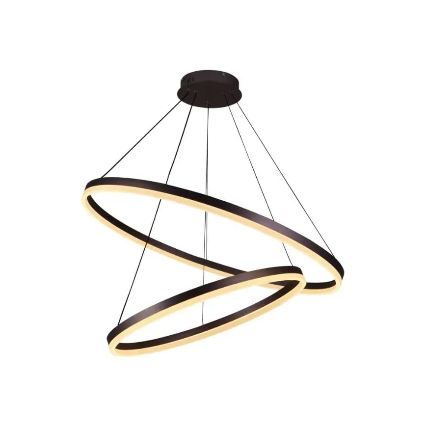 LED prigušiva visilica na sajli LED/100W/230V 3000-6500K prečnik 80 cm + daljinski upravljač
