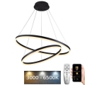 LED prigušiva luster na sajli LED/100W/230V 3000-6500K prečnik 80 cm + daljinski upravljač