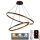 LED prigušiva luster na sajli LED/100W/230V 3000-6500K prečnika 80 cm + daljinski upravljač