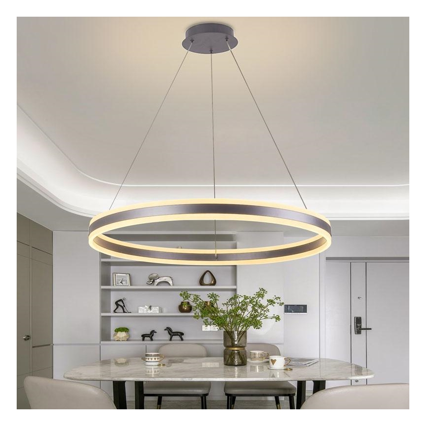 LED prigušiva viseći luster na sajli LED/110W/230V 3000-6500K Ø 80 cm + daljinski upravljač