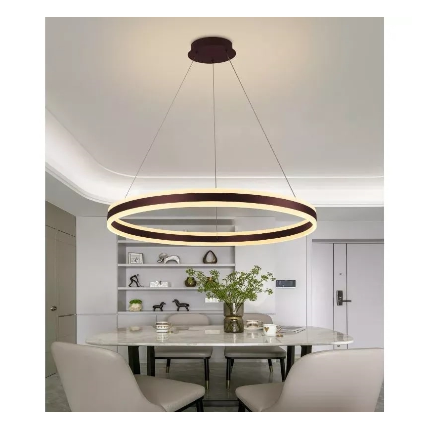 LED prigušiva luster na sajli LED/110W/230V 3000-6500K prečnik 80 cm + daljinski upravljač