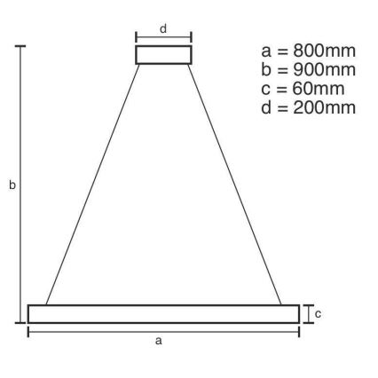 LED prigušiva luster na sajli LED/110W/230V 3000-6500K prečnik 80 cm + daljinski upravljač