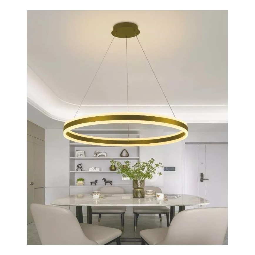 LED prigušiva luster na sajli LED/110W/230V 3000-6500K prečnik 80 cm + daljinski upravljač