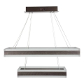 LED prigušiva luster na sajli LED/113W/230V 3000K braon