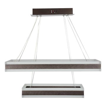 LED prigušiva luster na sajli LED/113W/230V 3000K braon