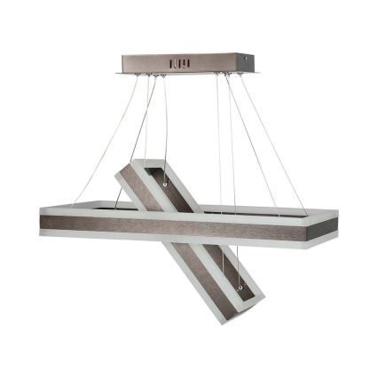 LED prigušiva luster na sajli LED/113W/230V 3000K braon