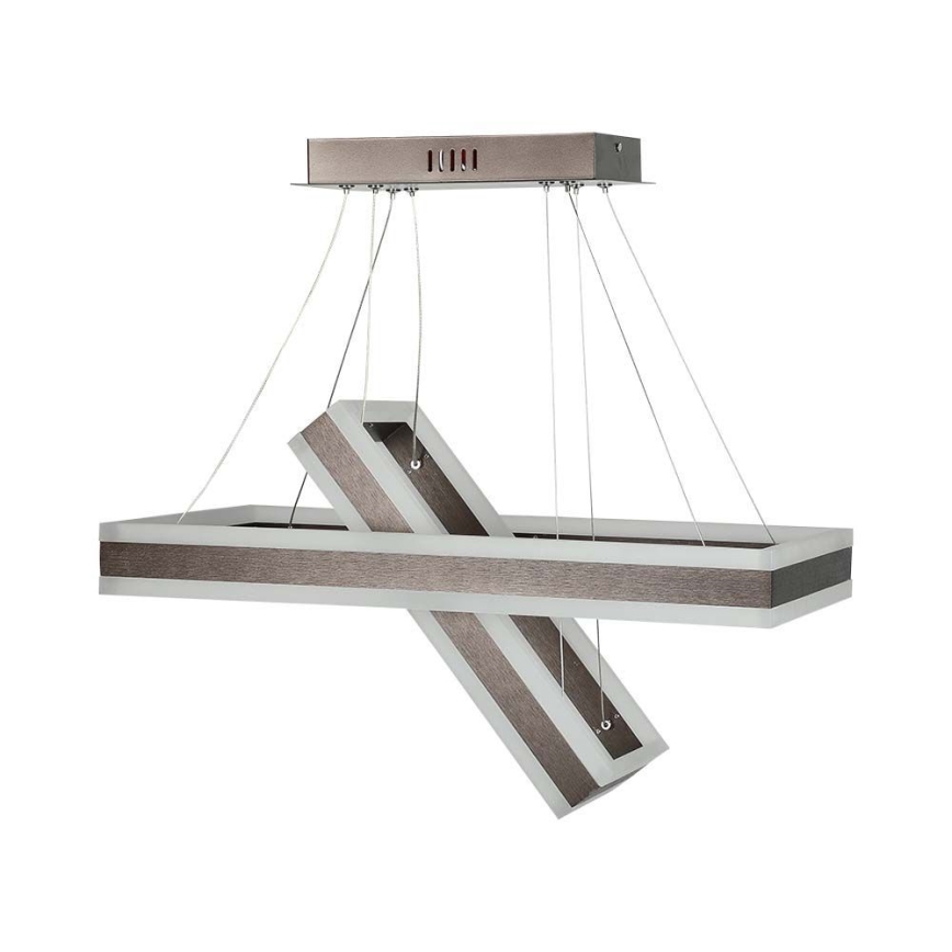 LED prigušiva luster na sajli LED/113W/230V 3000K braon
