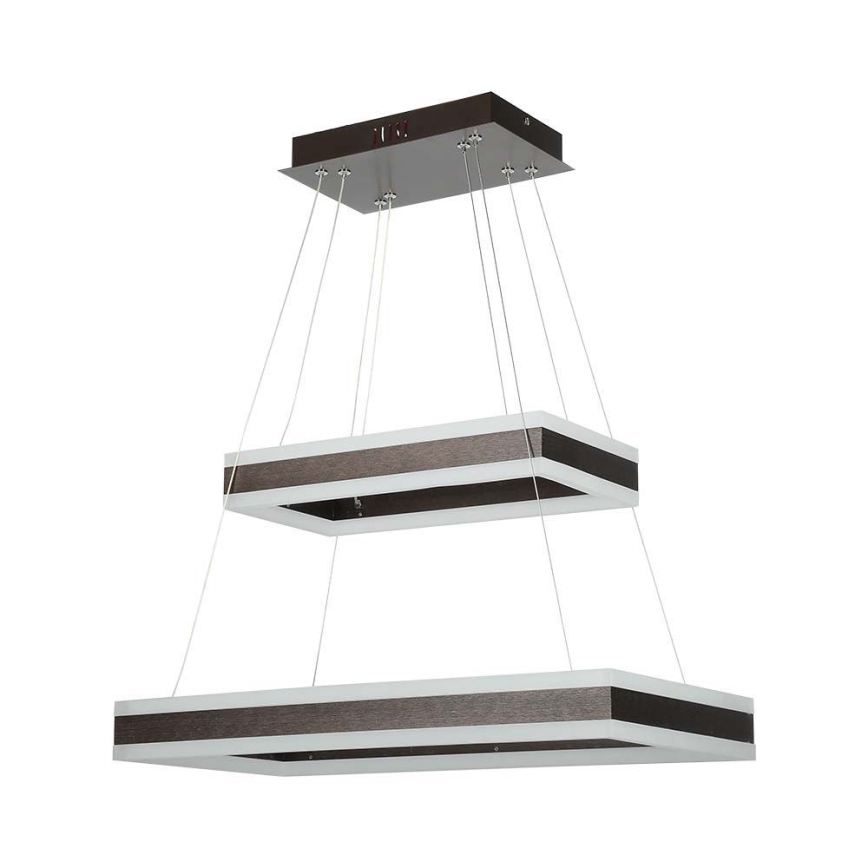 LED prigušiva luster na sajli LED/113W/230V 3000K braon