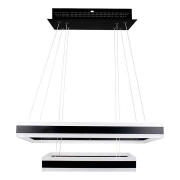 LED prigušiva luster na sajli LED/113W/230V 3000K crna