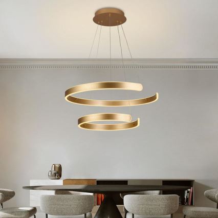 LED prigušiva luster na sajli LED/120W/230V 3000-6500K prečnik 60 cm + daljinski upravljač