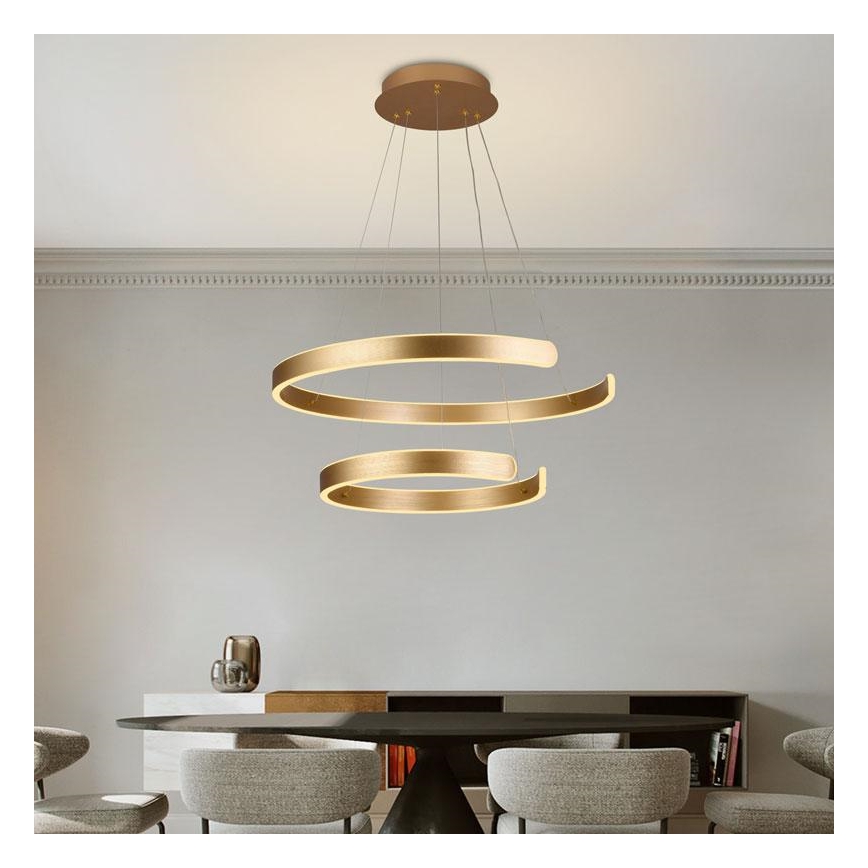 LED prigušiva luster na sajli LED/120W/230V 3000-6500K prečnik 60 cm + daljinski upravljač