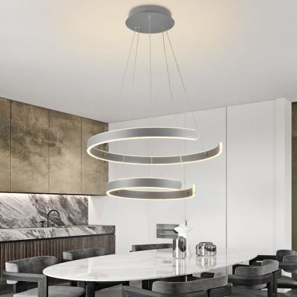 LED prigušiva luster na sajli LED/120W/230V 3000-6500K prečnik 60 cm + daljinski upravljač