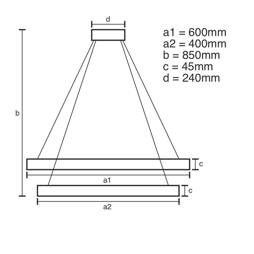 LED prigušiva luster na sajli LED/120W/230V 3000-6500K prečnik 60 cm + daljinski upravljač