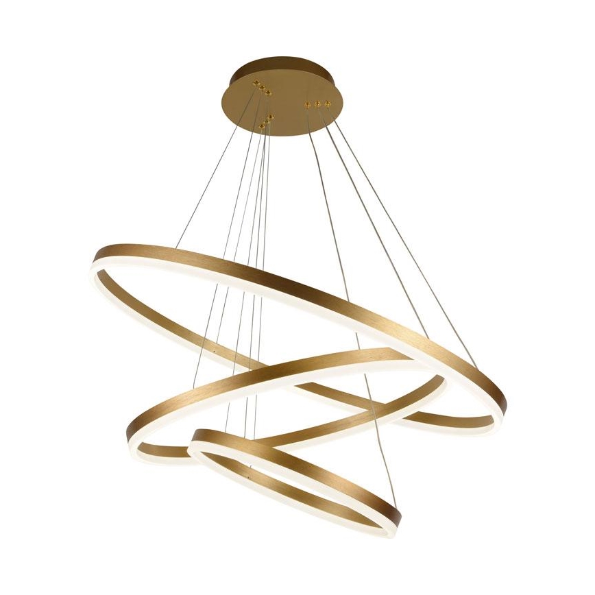 LED luster na lanku, prigušiva, LED/125W/230V 3000-6500K prečnik 80 cm + daljinski upravljač