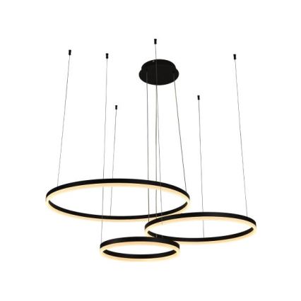LED prigušiva luster na sajli LED/125W/230V 3000–6500K, prečnik 80 cm + daljinski upravljač