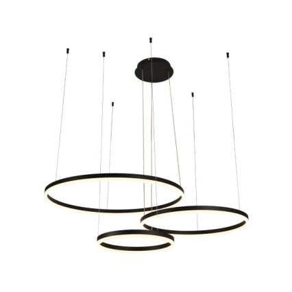 LED prigušiva luster na sajli LED/125W/230V 3000–6500K, prečnik 80 cm + daljinski upravljač