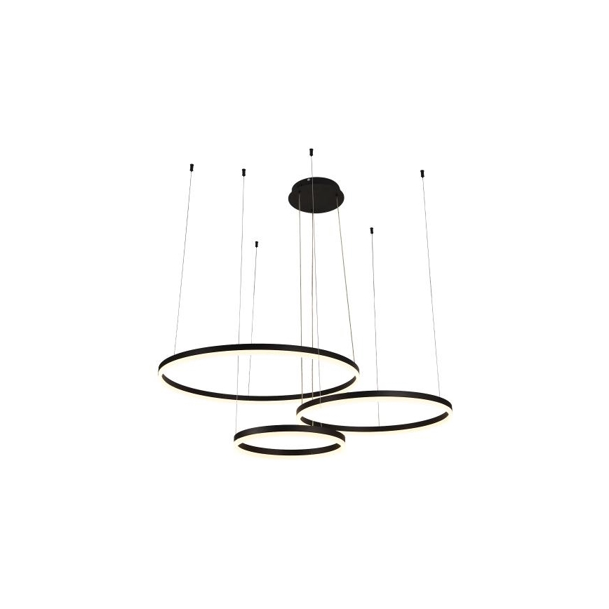 LED prigušiva luster na sajli LED/125W/230V 3000–6500K, prečnik 80 cm + daljinski upravljač