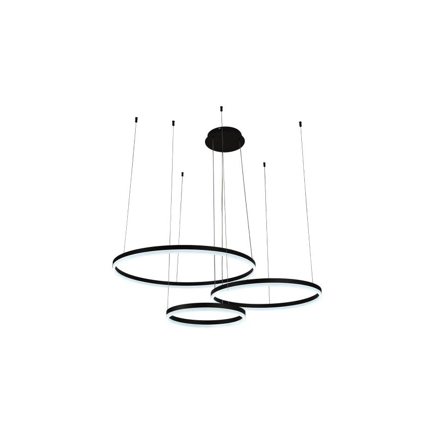 LED prigušiva luster na sajli LED/125W/230V 3000–6500K, prečnik 80 cm + daljinski upravljač