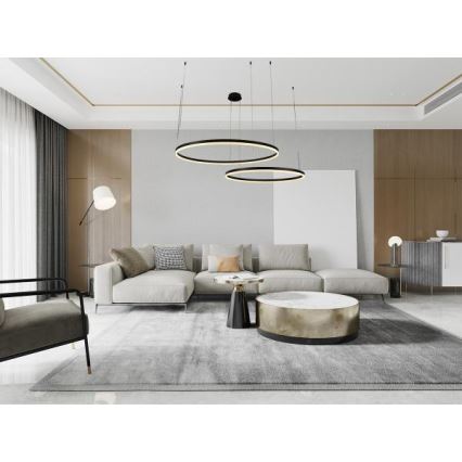 LED prigušiva luster na sajli LED/128W/230V 3000-6500K prečnik 100 cm + daljinski upravljač