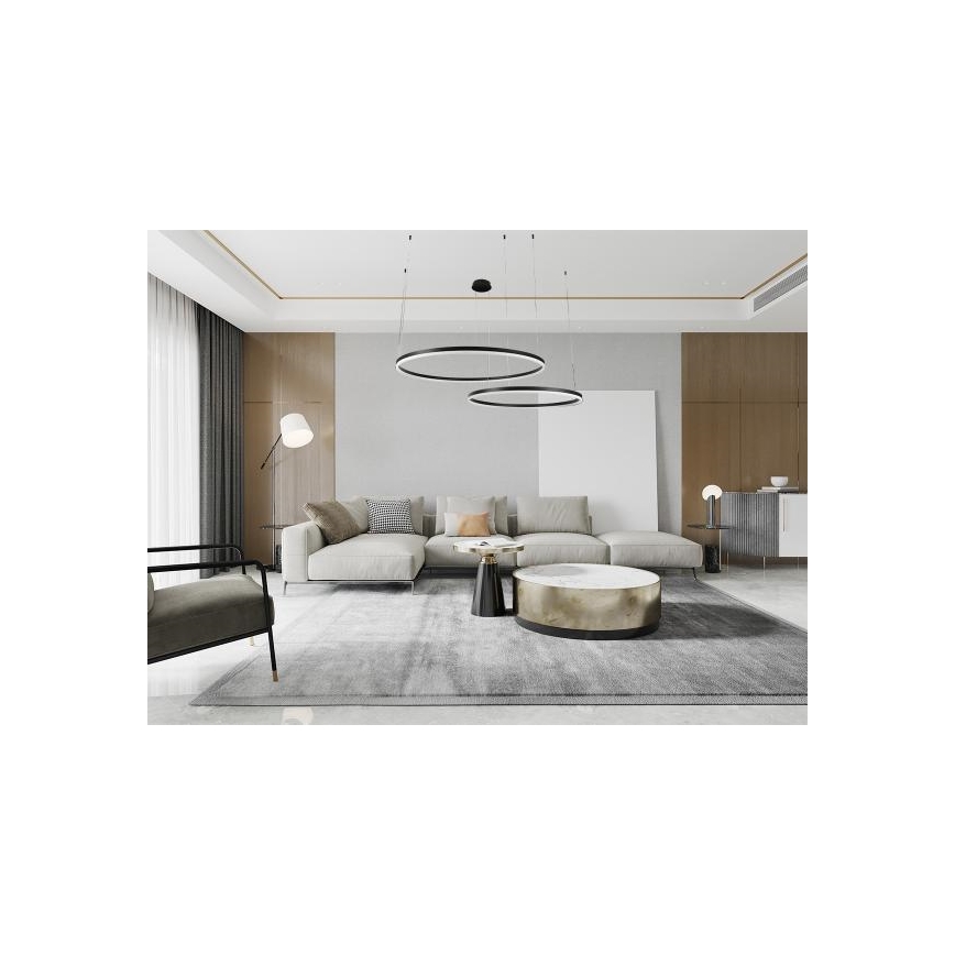 LED prigušiva luster na sajli LED/128W/230V 3000-6500K prečnik 100 cm + daljinski upravljač