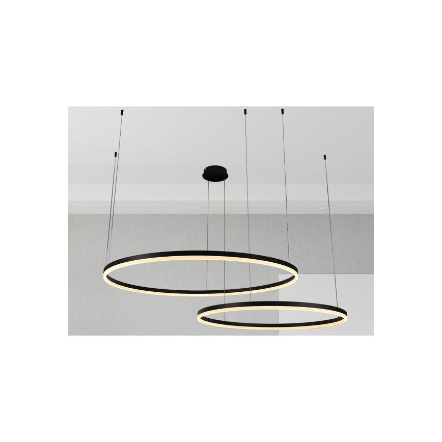 LED prigušiva luster na sajli LED/128W/230V 3000-6500K prečnik 100 cm + daljinski upravljač