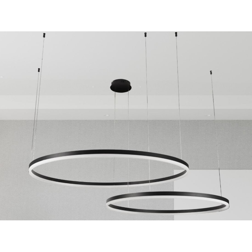 LED prigušiva luster na sajli LED/128W/230V 3000-6500K prečnik 100 cm + daljinski upravljač