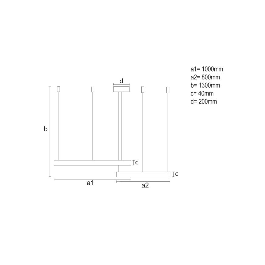 LED prigušiva luster na sajli LED/128W/230V 3000-6500K prečnik 100 cm + daljinski upravljač