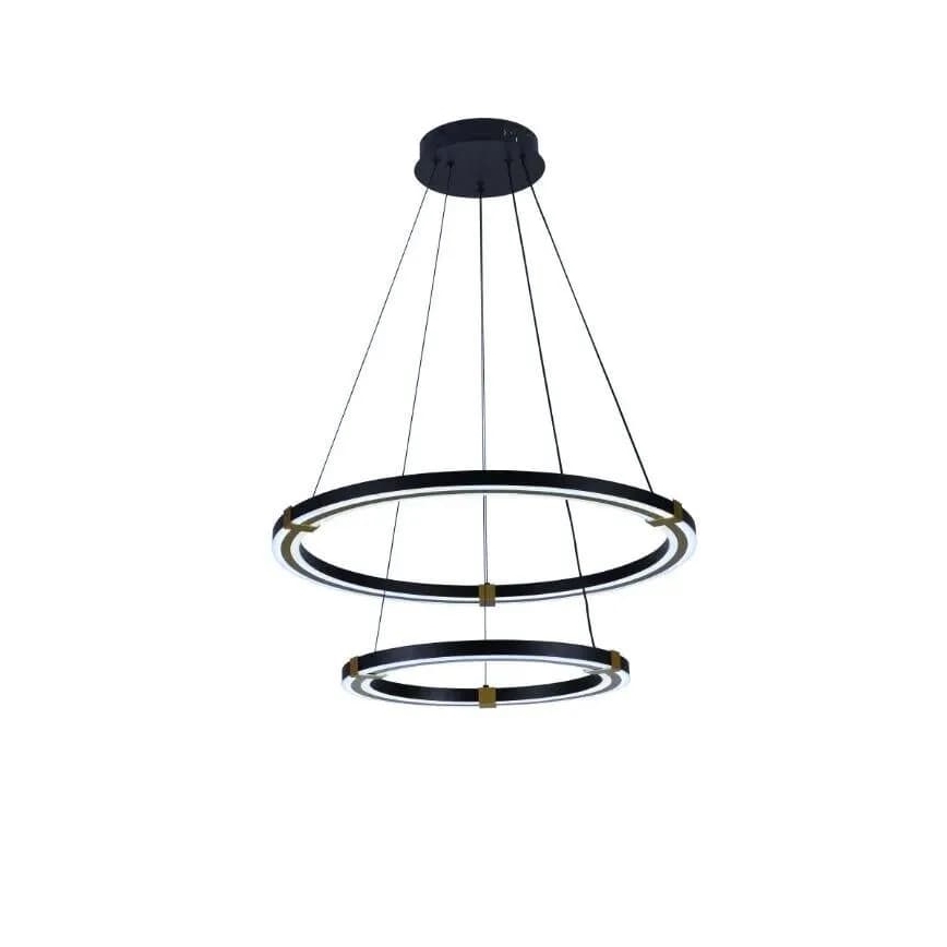 LED prigušiva viseći luster na sajli LED/130W/230V 3000-6500K Ø 60 cm + daljinski upravljač