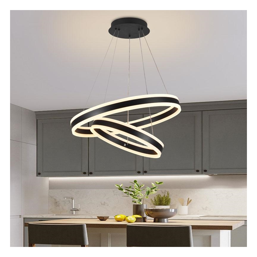 LED prigušiva luster na sajli LED/135W/230V 3000-6500K prečnik 60 cm + daljinski upravljač