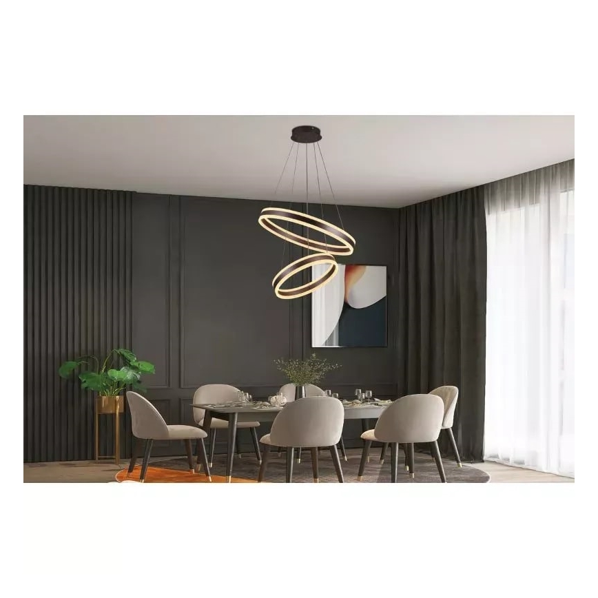 LED prigušiva luster na sajli LED/135W/230V 3000-6500K prečnik 60 cm + daljinski upravljač
