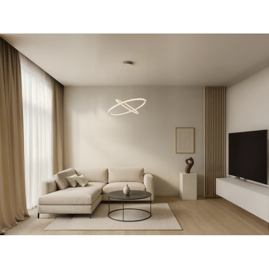 LED prigušiva luster na sajli LED/150W/230V 3000-6500K + daljinski upravljač