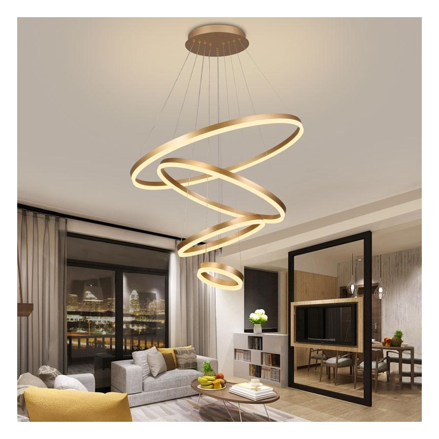 LED prigušiva luster na sajli LED/165W/230V 3000-6500K prečnika 80 cm + sa daljinskim upravljačem